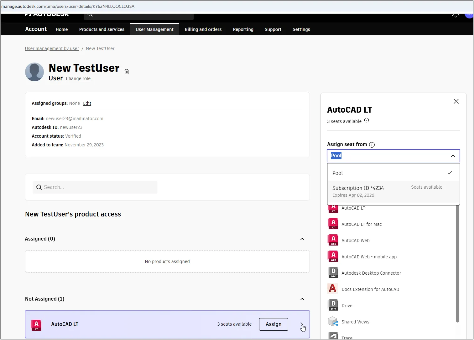 Hướng dẫn nhanh Quản lý User - Assign License Autodesk (Cập nhật 2026)